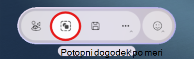 Posnetek zaslona, ki prikazuje, kako odprete potopna orodja za prilagajanje dogodka.