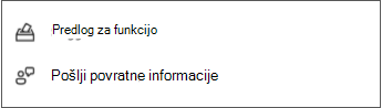 Pošljite in predlagajte povratne informacije