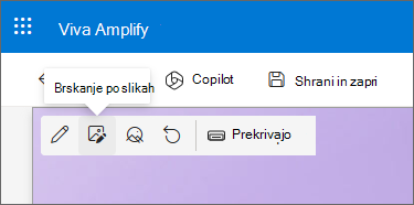 Posnetek zaslona z ikono za brskanje po slikah v orodni vrstici.