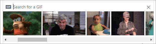 Seznam razpoložljivih GIF-ov