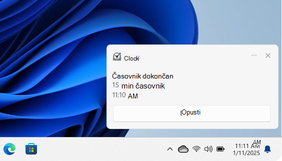 Posnetek zaslona traku.
