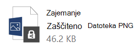 Sprememba ikone za zaščiteno datoteko