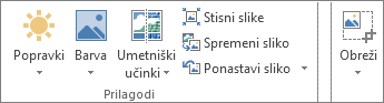 Orodja za slike za prilagajanje in obrezovanje slik