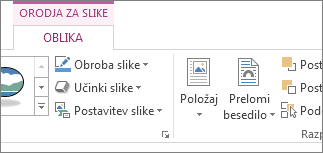 Zavihek »Orodja za slike«