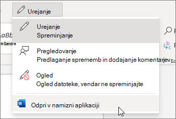 Odprite v namiznem programu