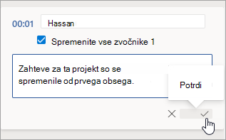Izberite »Potrdi«.