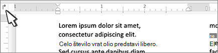 Mac left tab button on the ruler