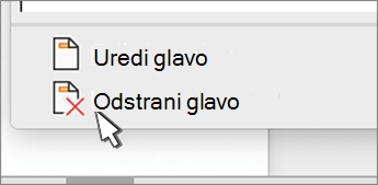 Remove header button