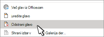 Remove header button