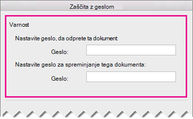 Plošča za ponastavitev gesla