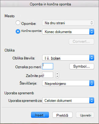 Footnote and Endnote box