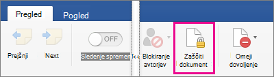 On the Review tab, Protect Document is highlighted