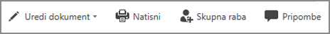 Tiskanje v pogledu za branje