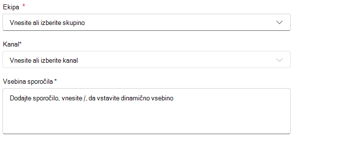 Dejanje – avtomatizacija sporočil in posodobitev