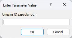 Prikazuje primer očekivanog dijaloga 
