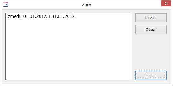 Izraz u dijalogu „Zumiranje“.