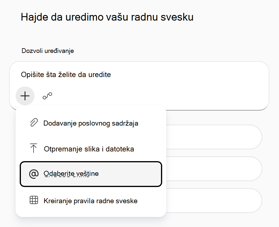 Snimak ekrana menija 