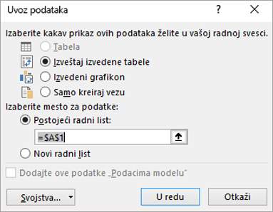 Uvezi podatke