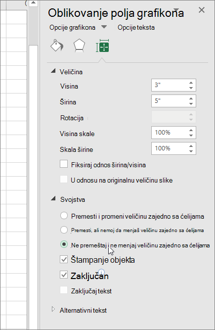 Snimak ekrana koji prikazuje okno 