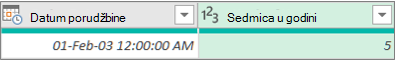 Adding a column to get the week number of a date