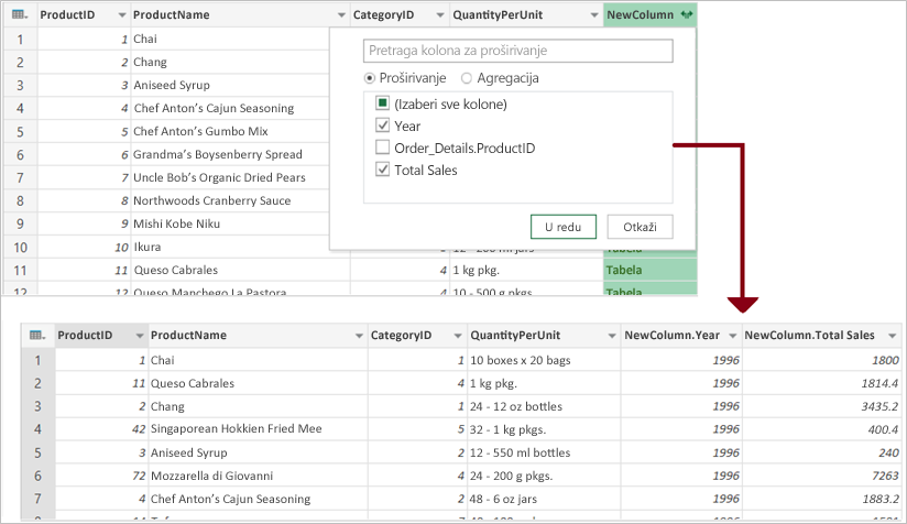 Power Query objedinjavanje