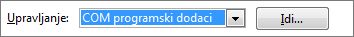 Upravljanje COM programskim dodacima