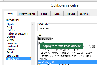 Primer korišćenja dijaloga 