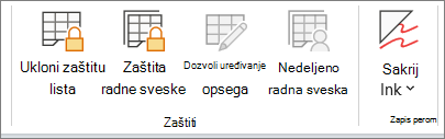 Ukloni zaštitu lista