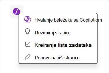 Pristup funkciji Copilot na platnu u programu OneNote