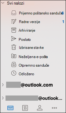 Objedinjeno prijemno sanduče u programu Outlook za Mac.