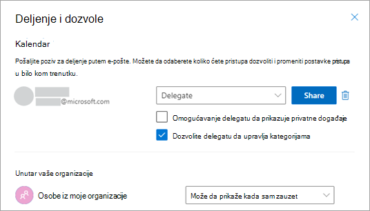 Potvrdite izbor u polju pored stavke 