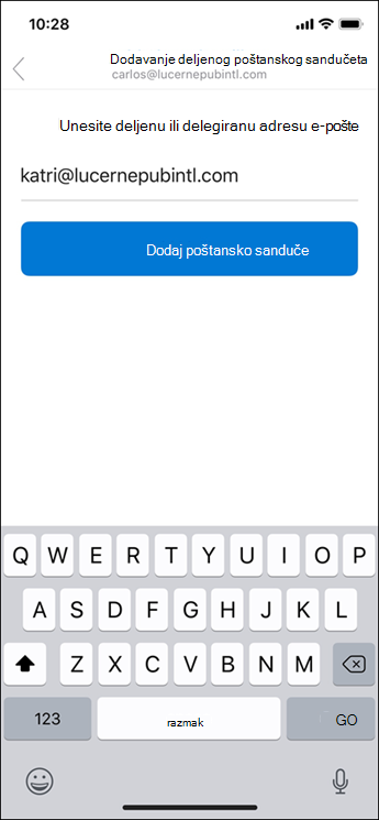Unesite adresu e-pošte.