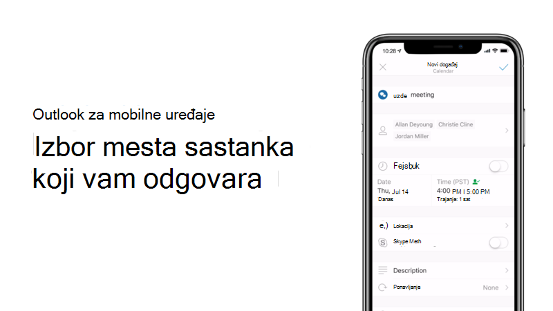 Sličica za video o pomoćniku za odabir lokacije sastanka