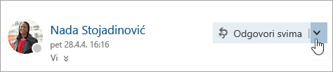 Snimak ekrana dugmeta „Više radnji“