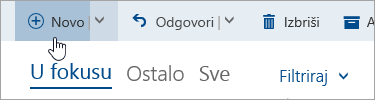 Snimak ekrana dugmeta „Napišite novu poruku“