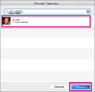 Open a shared calendar