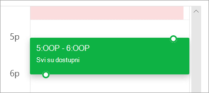 Snimak ekrana koordinatne mreže za planiranje