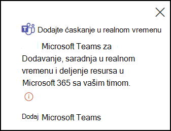 Dodajte ćaskanje u realnom vremenu
