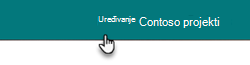 Footer name and edit button