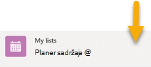 Ovaj simbol ukazuje na to da se lista sinhronizuje između skladišta u oblaku i Windows uređaja.