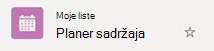 Nepostojanje simbola zaokruženog znaka potvrde ukazuje na to da se lista ne sinhronizuje iz oblaka sa Windows uređajem.