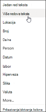 Više redova teksta