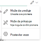 ikona olovke ukazuje na to da primaoci mogu da uređuju datoteku