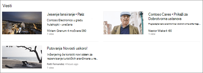 Snimak ekrana veb segmenta 