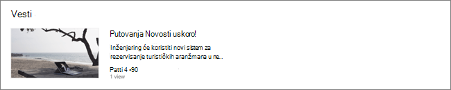 Snimak ekrana veb segmenta 