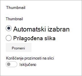 Postavke sličice
