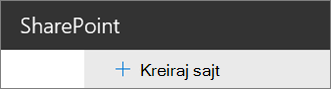 Komanda „Kreiraj sajt“