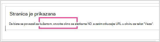 Otvaranje okna sa alatkama