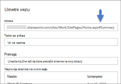 Example of a link with bookmark