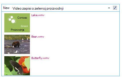 Primer veb segmenta upita sadržaja